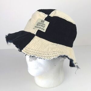 URBAN OUTFITTERS Adult Unisex Black & White Corduroy Bucket Hat